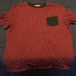 Men’s Hawk T-Shirt Maroon and Black.